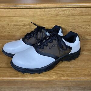 Golf Shoes Men's FootJoy GreenJoys 45516 White Brown Leather Saddle Size US 10